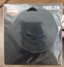 Harley-Davidson Tonal Willie G Skull Emblem Patch - XS Size, Black EM1199801 picture