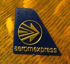 AeroMexPress Lapel Pin - Vintage Mexican Cargo Airline Airplane Tail Logo Badge picture