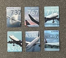 LOT of 6 Delta Air Lines Pilot Trading Cards 2016 Boeing Airbus picture