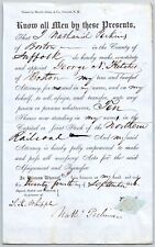 1846 Boston MA Power of Attorney re: Northern Railroad Stock Nathanial Perkins picture