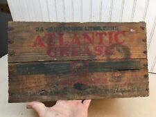 1930s Vintage Atlantic Refining Grease Wood Crate 24 One Pound Cans picture