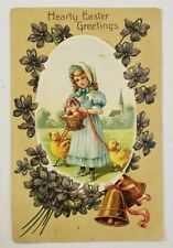 Hearty Easter Greetings - Postcard Posted 3/25/1921 ~ Ben Franklin Stamp picture