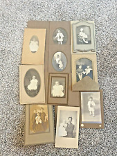 Lot of 10  Antique Photos Cabinet Cards Children picture