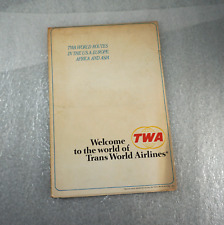 1967 TWA Trans World Airlines World Routes & US Routes Double-Sided Fold-Out Map picture