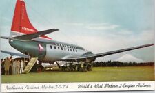 Northwest Airlines Martin 2-0-2's NWA Advertising Unused Postcard G11 picture