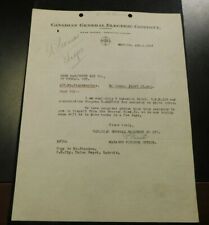 1928 CANADIAN GENERAL ELECTRIC COMPANY VINTAGE LETTERHEAD   e1274XST1 picture