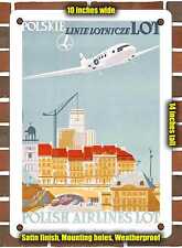 METAL SIGN - 1951 Polskie Linie Lotnicze LOT Polish Airlines, LOT - 10x14 Inches picture