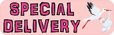 10 x 3 Pink Special Delivery Bumper Sticker Vinyl Vehicle Stickers Baby Decal picture