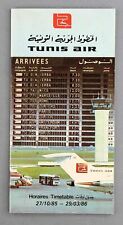 TUNIS AIR AIRLINE TIMETABLE WINTER 1985/1986 ROUTE MAP TUNISIA picture