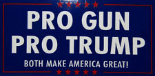 Pro Gun Pro Trump Both Make America Great Blue Vinyl Decal Bumper Sticker picture