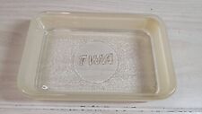 Vintage TWA Airlines Glass Dish Advertising Rare picture