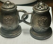  Antique Military salt and pepper shakers camp robinson little rock size 2 inche picture