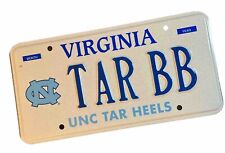 Virginia DMV Vanity License Plate Tag Va Personalized TAR BB NC UNC Heels Baby picture