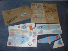 1944 JACK ARMSTRONG AMERICAN P-40 & JAPANESE ZERO AIRPLANE MODELS W/ ENVELOPE picture
