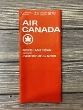 Vintage October 1970 Air Canada North America Pamphlet Brochure Schedule picture
