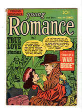 1948 Young Romance #7 Sept Oct True Love Stories Comic Book Trials War Bride 6.0 picture