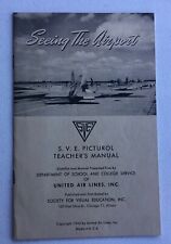 Vintage 1940s United Airlines Brochure “Seeing the Airport” School Story Manual  picture