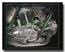 Ducati 750 SS Desmo engine framed picture desmodronic free p&p UK picture