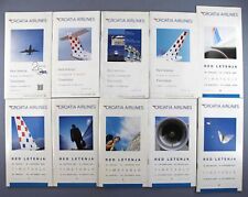 CROATIA AIRLINES AIRLINE TIMETABLE X 10 - 1999 - 2014 SEAT MAPS picture