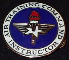 Cold War USAF Air Force Air Training Command Instructor Badge S-21 Clutch Back picture