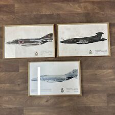 3x Dugald Cameron RAF Fighter Jet Framed Prints picture