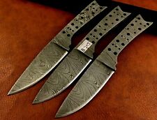 Lot of 3 Handmade Pattern Welded Damascus Steel Blank Blades-Knife-Klinge-B205 picture