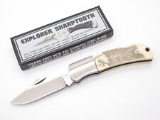 Vtg Explorer G Sakai Seki Japan Eagle Scrimshaw Folding Lockback Pocket Knife picture