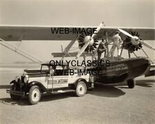 1928 WESTERN AIR SIKORSKY FLOAT AIRPLANE PHOTO LA-CATALINA ISLAND-PENNZOIL TRUCK picture