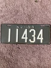 1919 New Jersey License Plate - 11434 - Very Nice picture