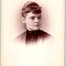 c1880s Boston, MA Regular Young Lady GIrl Cabinet Card Photo Mass B16 picture