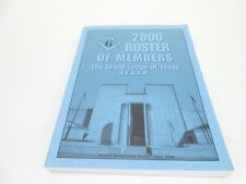 2000 Vintage Roster of Masonic Members The Grand Lodge of Texas Book picture