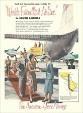 1951 PAN AMERICAN-GRACE Airways AD Douglas DC-6 airlines PANAGRA advert picture