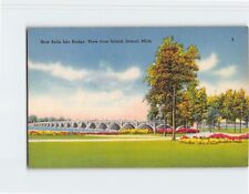 Postcard Belle Isle Bridge View from Island Detroit Michigan USA picture