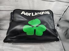 Vintage Irish Aer Lingus Airline Carry-On Black Bag with Shamrock *read* picture