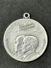 1909 Dayton OH Wright Bros Home Celebration Silver Plated Medal/Pendant picture