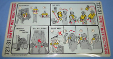 TWA 727-31 Safety Instructions Card, Plastic picture