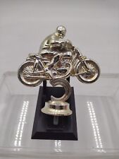 Vintage Motorcycle Trophy Topper Solid Metal  picture