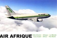 POSTCARD AIR AFRIQUE POST CARD AFRICA AFRICAN IVORY COAST OLD BOEING B737-300  picture
