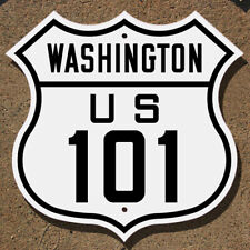 Washington US route 101 Olympia Aberdeen highway marker road sign shield 12x12 picture