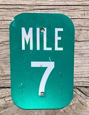 Vintage old retired county MILE MARKER MILE 7 aluminum, 6x9 good shape RARE picture
