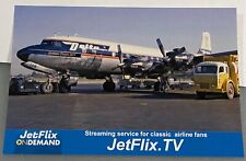 Delta Airlines Douglas DC-7 airline aircraft postcard picture