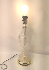 Cut Glass Crystal Type Clear Lamp 28 Inches Tall Base 7 Inches picture