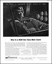 1943 WW2 USAF Army pilot Fairchild Airplane Corp vintage art print ad L54 picture