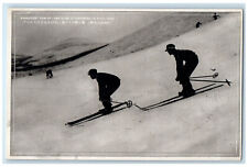 1910 Magnificent View of Long Slope at Kirigamine Ski Field Suwa Japan Postcard picture