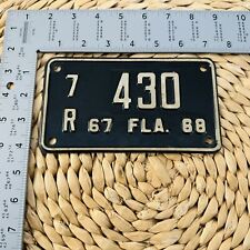 1967 1968 Florida MOTORCYCLE License Plate ALPCA Harley Indian BMW 7R430 picture