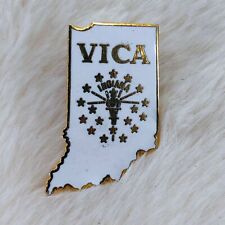 Indiana VICA Vocational Club Skill Olympics Trading Pin State Shape picture