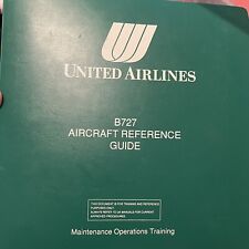 United Airlines B-727 Aircraft Reference Guide, Hard To Find, RARE. picture