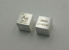 10mm Metal silver Cube 99.99% Pure Ag Density Cube Specimen Element Collection picture