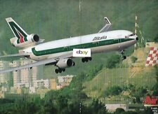 ALITALIA MD-11 2 PG AIRWAYS PICTURE HONG KONG KAI TAK CHECKERBOARD HILL 11/98 picture