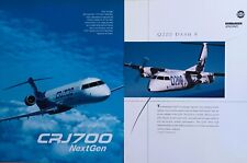 BOMBARDIER CRJ700 & Q200 DASH 8 Print Photo Data Cards, 8 1/2in x 11in picture